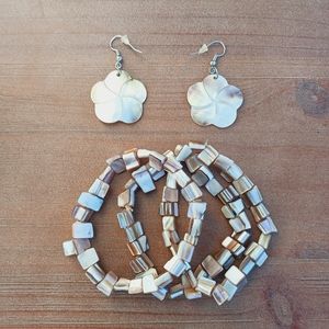 Vintage Mother of Pearl Jewelry Set